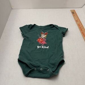 Life Is Good Green 'Be Kind' Kids Bodysuit